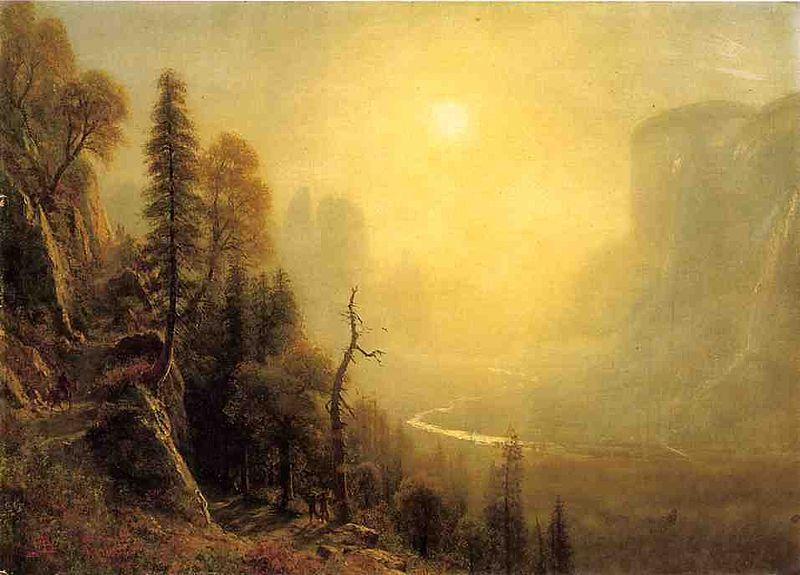 Albert Bierstadt Study_for_Yosemite_Valle Germany oil painting art